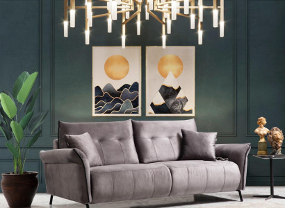 Sofa Couch Wohnzimmer Dreisitzer Polstersofa Luxus Design Möbel Modern Textil
